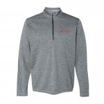 100 Year - Adidas Mens Brushed Terry Heathered Quarter-Zip Pullover (Grey)